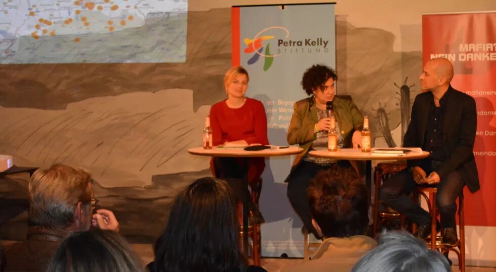 Podiumgespräch mit Katharina Schulze, Carmen Romano und Sandro Mattioli