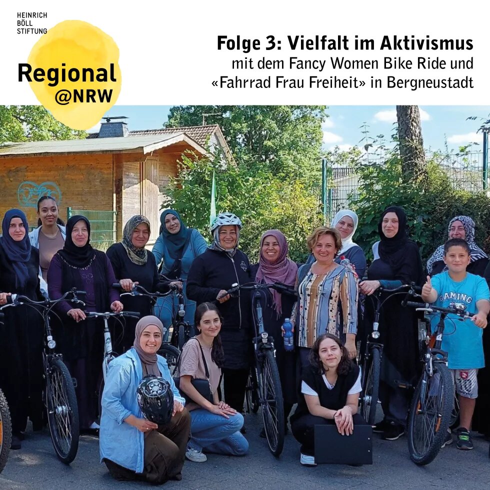 Das Bild zeigt die Trainingsgruppe bei Fahrrad Frau Freiheit