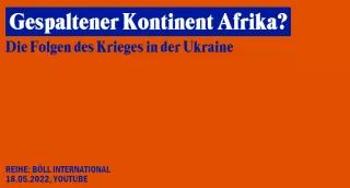 Gespaltener Kontinen Afrika? Online-Diskussion Gespaltener Kontinen Afrika?